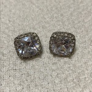 Betsey Johnson Oversized Rhinestone Stud Earrings